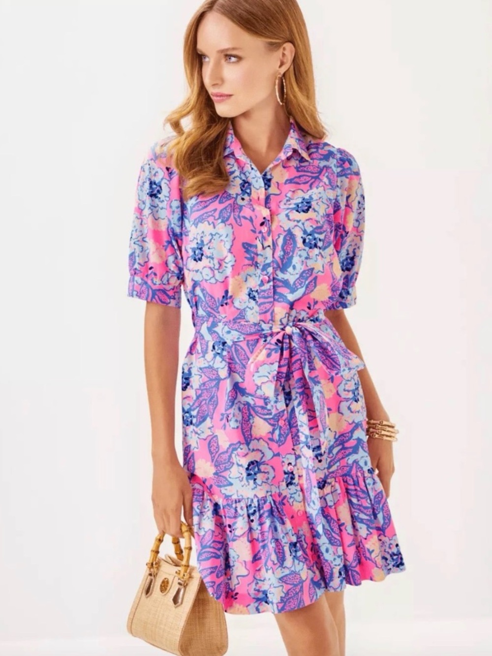 New Lilly Pulitzer Sashria Dress Multi-Colored Totally Koalafied Size 6